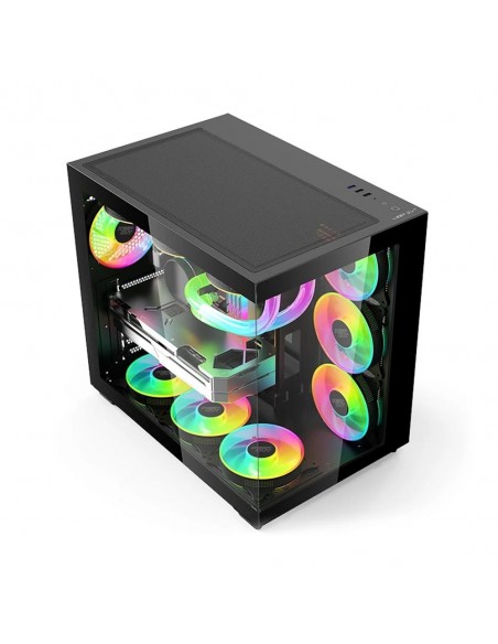 Caja ordenador gaming xc - 800 pro matx argb cristal templado negra Caja ordenador gaming xc - 800 pro matx argb cristal templado negra