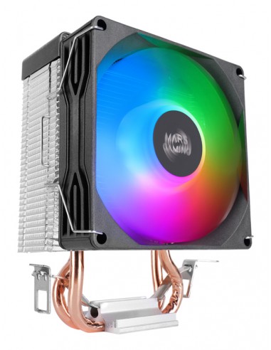 Ventilador disipador cpu mars gaming mcpux2 frgb 90mm negro