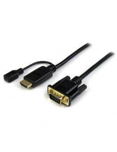 Cable hdmi - micro usb tipo b a vga startech 3m - macho - hembra - macho - negro