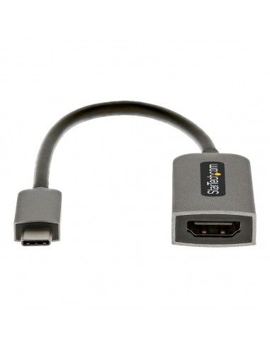 Cable usb tipo c a hdmi 4k startech 13cm - macho - hembra - gris