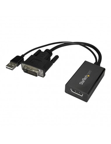 Adaptador dvi a displayport - usb 2.0 startech macho - hembra - negro