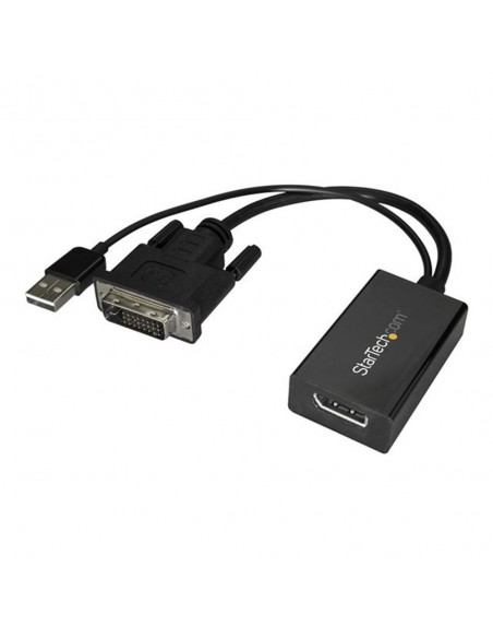 Adaptador dvi a displayport - usb 2.0 startech macho - hembra - negro