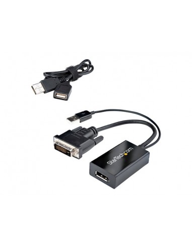 Adaptador dvi a displayport - usb 2.0 startech macho - hembra - negro