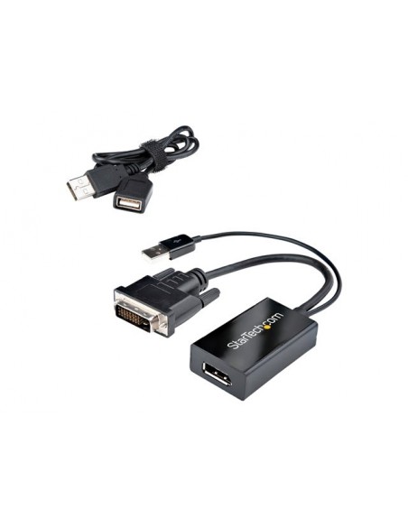 Adaptador dvi a displayport - usb 2.0 startech macho - hembra - negro