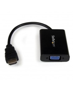 Adaptador hdmi a vga - jack 3.5mm - micro usb tipo b startech 25cm - macho - hembra - negro