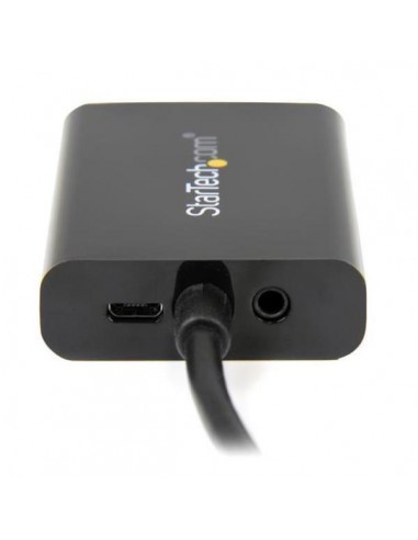 Adaptador hdmi a vga - jack 3.5mm - micro usb tipo b startech 25cm - macho - hembra - negro