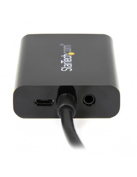 Adaptador hdmi a vga - jack 3.5mm - micro usb tipo b startech 25cm - macho - hembra - negro