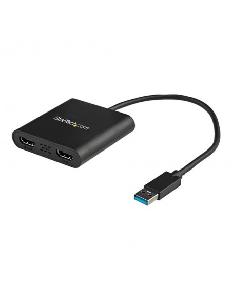 Adaptador usb 3.0 a 2x hdmi staretch 25cm - macho - hembra - negro