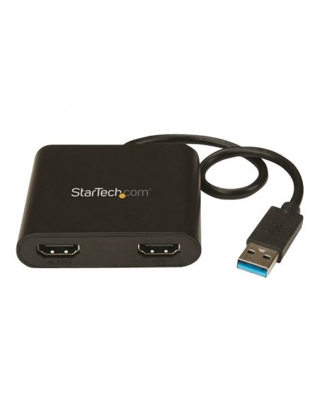 Adaptador usb 3.0 a 2x hdmi staretch 25cm - macho - hembra - negro Adaptador usb 3.0 a 2x hdmi staretch 25cm - macho - hembra - negro