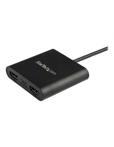 Adaptador usb 3.0 a 2x hdmi staretch 25cm - macho - hembra - negro