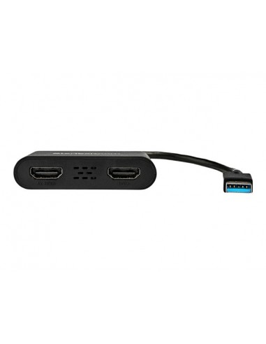 Adaptador usb 3.0 a 2x hdmi staretch 25cm - macho - hembra - negro