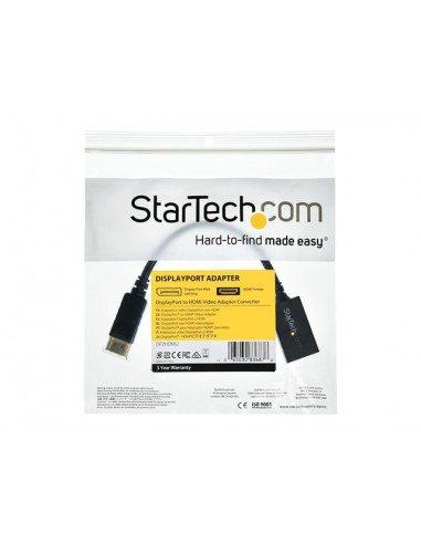 Adaptador displayport a hdmi startech 26.5cm - macho - hembra