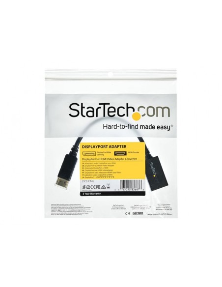 Adaptador displayport a hdmi startech 26.5cm - macho - hembra Adaptador displayport a hdmi startech 26.5cm - macho - hembra