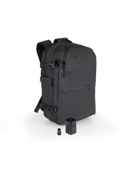 Mochila tooq tqbp - v101 - bk para portatil 17 pulgadas negra + comprension vacio y bomba aire 30 - 55l
