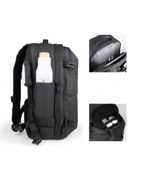 Mochila tooq tqbp - v101 - bk para portatil 17 pulgadas negra + comprension vacio y bomba aire 30 - 55l Mochila tooq tqbp - v101 - bk para portatil 17 pulgadas negra + comprension vacio y bomba aire 30 - 55l