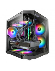 Caja ordenador mars gaming mc3tlite matx rgb cristal templado negro