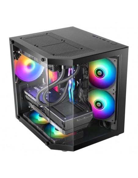 Caja ordenador mars gaming mc3tlite matx rgb cristal templado negro Caja ordenador mars gaming mc3tlite matx rgb cristal templado negro