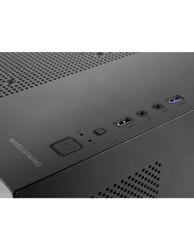 Caja ordenador mars gaming mc3tlite matx rgb cristal templado negro