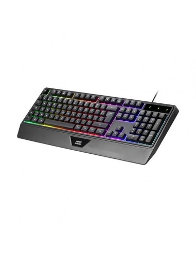 Kit teclado + raton mars gaming mcp124profr rgb negro + auriculares y alfombrilla frances