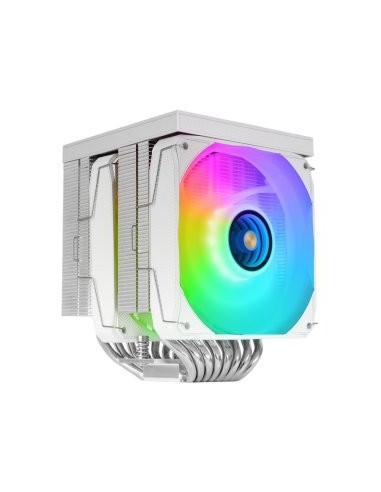 Ventilador cpu mars gaming mcpulcdprow argb 2x 120mm blanco
