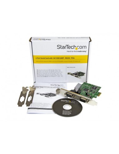 Tarjeta red startech pex2s1050 2x rs232 pci express