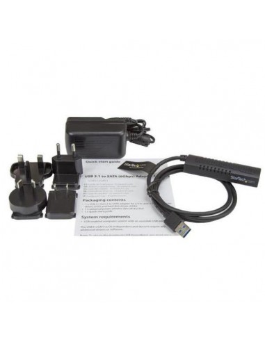 Cable usb 3.1 10gb a sata startech 0.85m - macho - hembra - negro