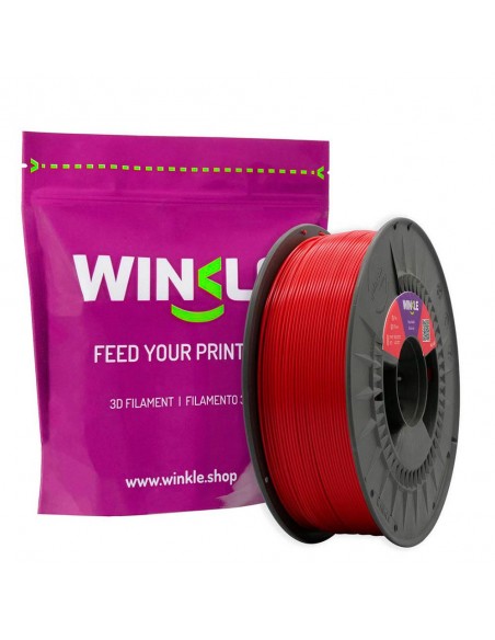 Filamento rojo diablo winkle pla - hd - 1.75mm - impresora 3d - 1 kg