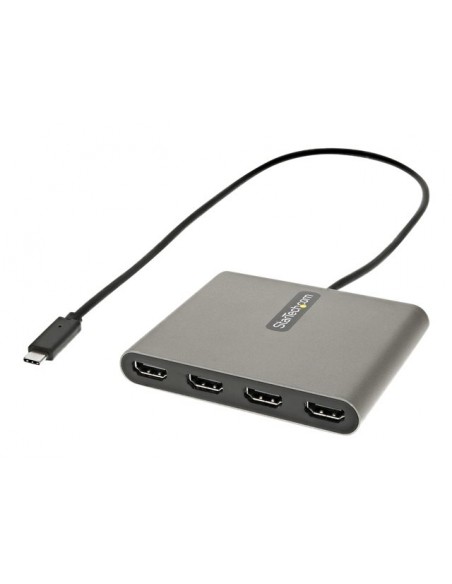 Adaptador usb tipo c a 4x hdmi startech 0.5m - macho - hembra - gris