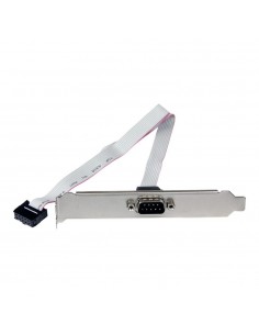 Bracket db9 a idc10 startech 0.41m - macho - hembra - gris
