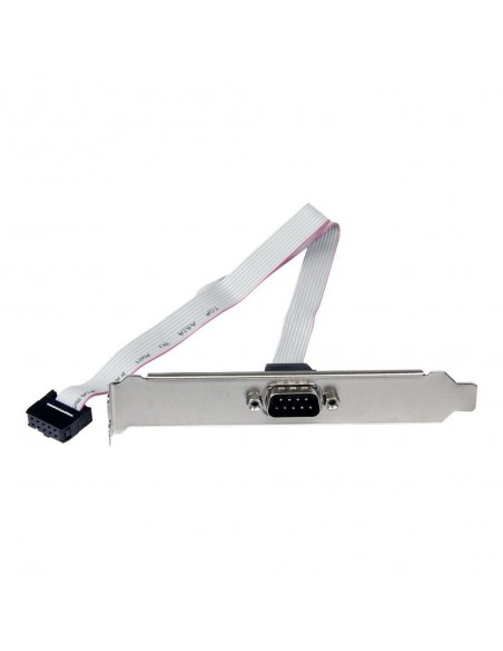 Bracket db9 a idc10 startech 0.41m - macho - hembra - gris