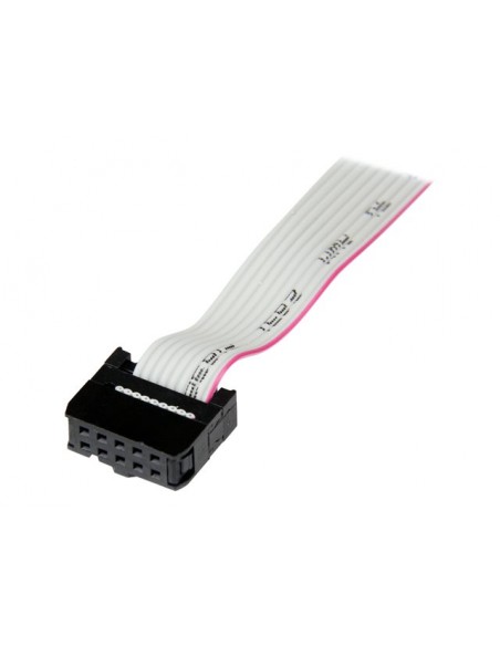 Bracket db9 a idc10 startech 0.41m - macho - hembra - gris
