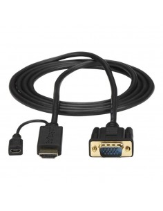 Cable hdmi - micro usb tipo b a vga startech 2m - macho - hembra - macho - negro