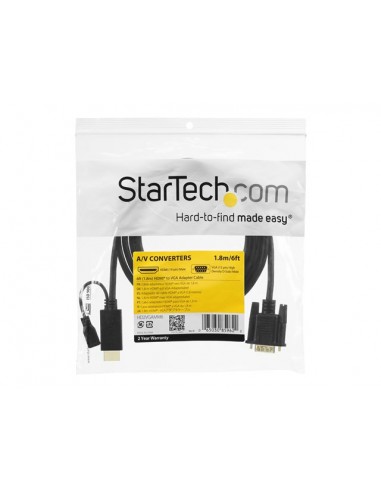 Cable hdmi - micro usb tipo b a vga startech 2m - macho - hembra - macho - negro