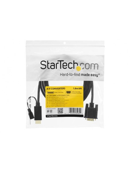 Cable hdmi - micro usb tipo b a vga startech 2m - macho - hembra - macho - negro Cable hdmi - micro usb tipo b a vga startech 2m - macho - hembra - macho - negro