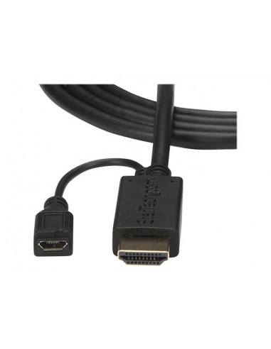 Cable hdmi - micro usb tipo b a vga startech 2m - macho - hembra - macho - negro