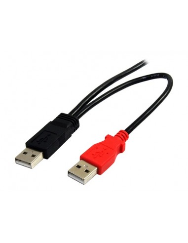 Cable mini usb tipo b a 2x usb tipo a startech 1.8m - macho - macho - negro