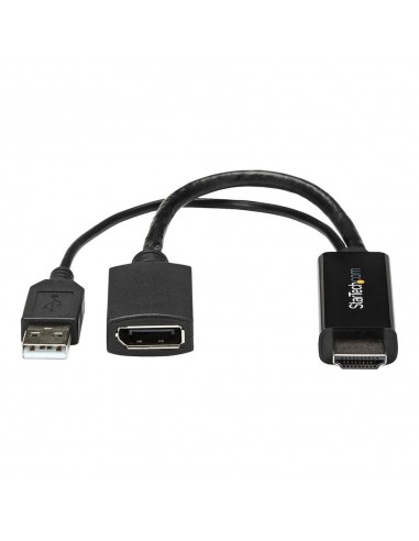Conversor hdmi - usb tipo a a displayport startech - macho - hembra - negro