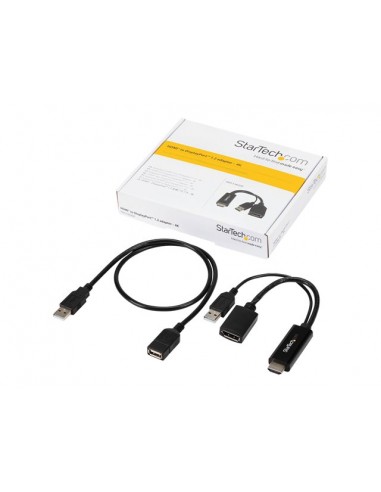 Conversor hdmi - usb tipo a a displayport startech - macho - hembra - negro