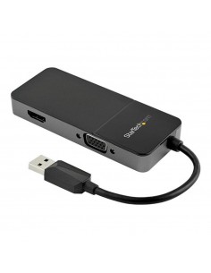 Adaptador usb tipo a a hdmi - vga startech - macho - hembra - negro - plata