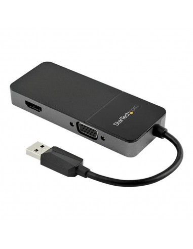 Adaptador usb tipo a a hdmi - vga startech - macho - hembra - negro - plata