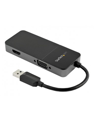 Adaptador usb tipo a a hdmi - vga startech - macho - hembra - negro - plata