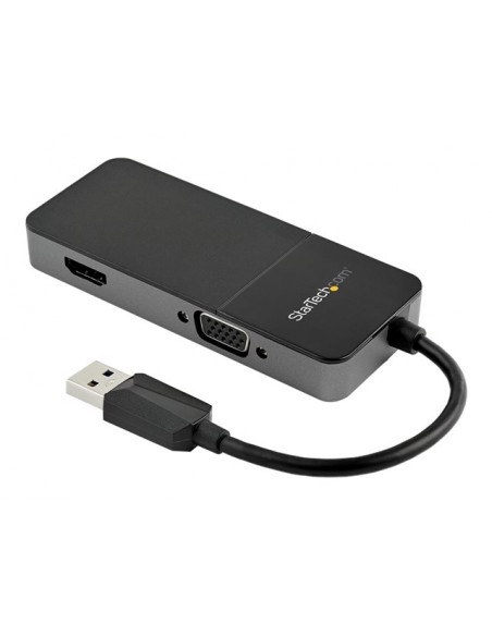 Adaptador usb tipo a a hdmi - vga startech - macho - hembra - negro - plata Adaptador usb tipo a a hdmi - vga startech - macho - hembra - negro - plata