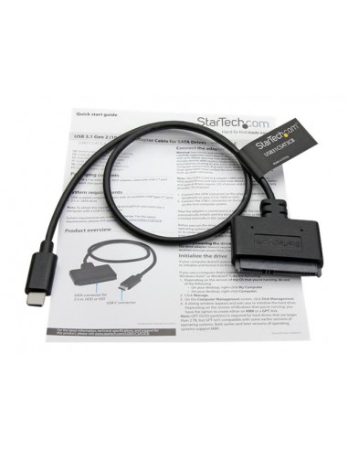 Cable usb tipo c a sata 6gb - s startech para disco duro 2.5 pulgadas
