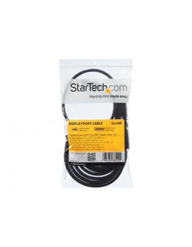 Cable usb tipo c a hdmi startech 1m - macho - macho - negro