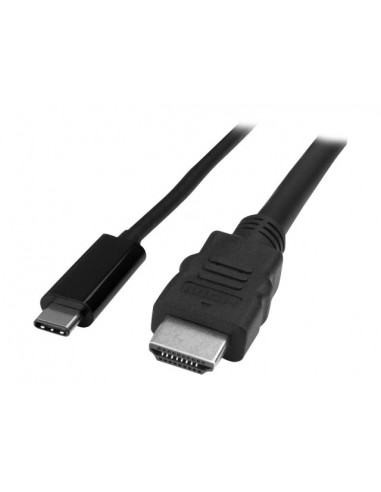Cable usb tipo c a hdmi startech 2m - macho - macho - negro