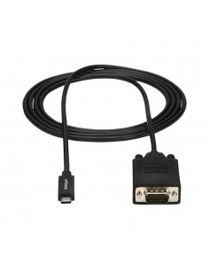 Cable usb tipo c a vga startech 2m - macho - macho - negro