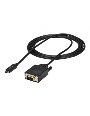 Cable usb tipo c a vga startech 2m -  macho - macho -  negro