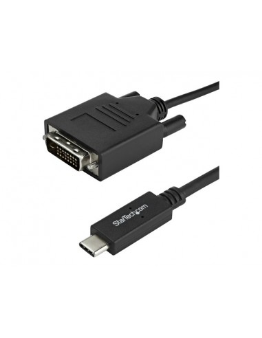 Cable usb tipo c a dvi - d startech 2m - macho - macho - negro