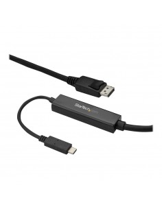 Cable usb tipo c a displayport startech 3m - macho - macho - negro