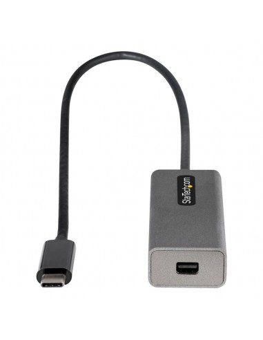 Adaptador usb tipo c a mini dp startech 0.306m - macho - hembra - gris